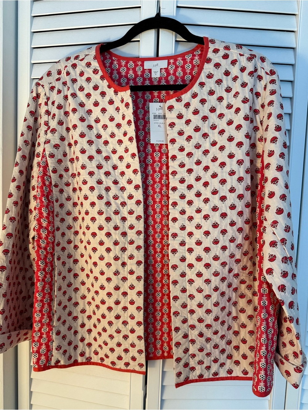 NWT JJill XL light weight cotton jacket